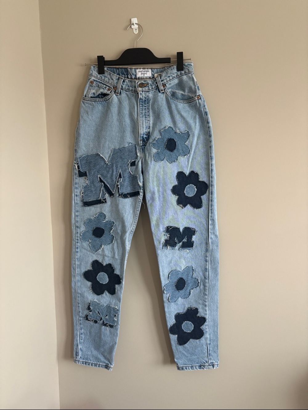 Vintage Levi’s 512 Custom University of Michigan Patchwork Jeans (One of a Kind)
